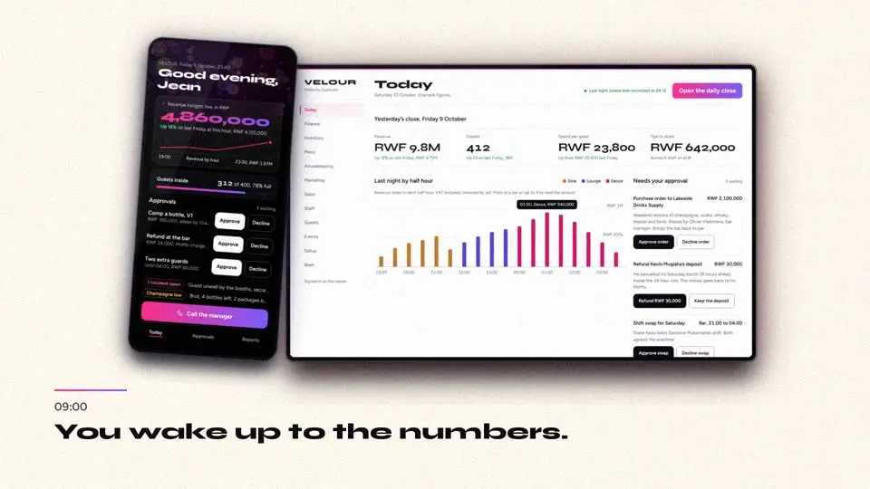 You wake up to the numbers